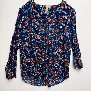 Floral Navy Women's Top